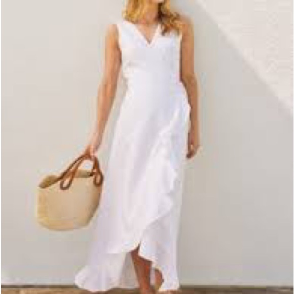 NWT J. McLaughlin Cerise Linen Blend Maxi Dress - XL